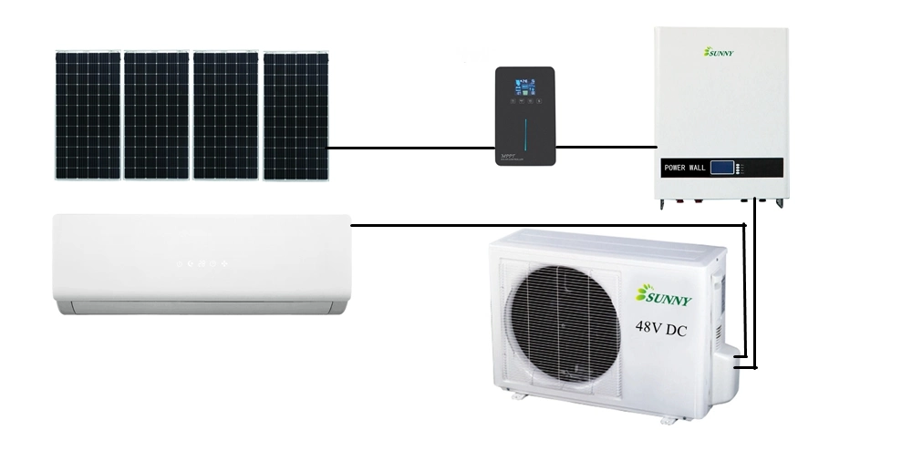 Best Selling off Grid Split 48V DC Air Conditioning Cool Only Solar Air-Conditioner