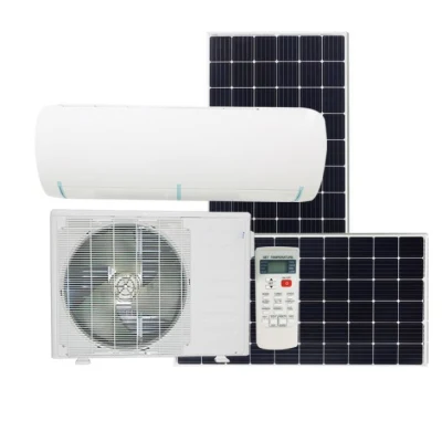 9000BTU 12000 18000 24000BTU Split de pared 100% Pure DC Inverter Hybrid Aire acondicionado con energía solar